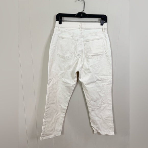 Loft curvy high waist straight crop jeans winter white size 4/27 - Picture 3 of 5